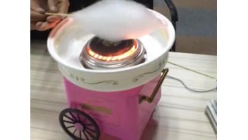 2018 Newest Automatic cotton candy machine printing cotton candy machine with cart1