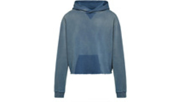 Wholesale custom logo 100% cotton cutting paneling sweater raw edge pullover hoodie1