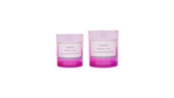 Custom Logo Multicolor  Purple Small Glass Jar Cotton Wick Aromatherapy Massage Essential Oil Wholesale Scented Candles1
