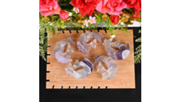 Wholesale High Quality Gemstone Carved Reiki Animal Fluorite fox for Decoration1