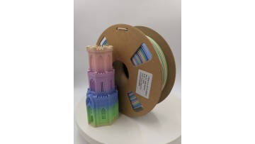 matte rainbow pla filament 