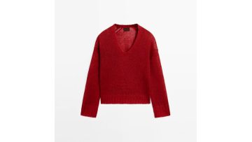 Women's casual minimalist V-neck linen long sleeve