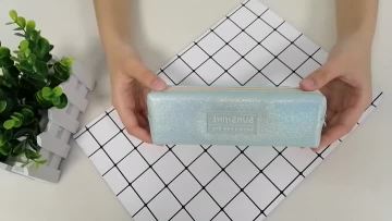 Custom hotsale colorful square long sequin pencil case