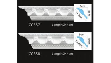 PU Carved Cornice Moulding CC357+CC358
