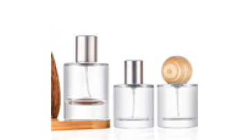 30ml 50ml Empty High Quality Round Cylinder Transparent Oem Glass 1oz 1.5oz Perfume Bottle With Pump Sprayer1