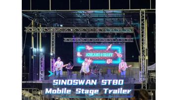 ST80 Mobile Stage Trailer Turning from a Trailer into a Live Music Stage