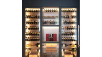 wholesale modern iron work Custom Living Room Wall Mounted  supermarket bar Display wine rack Storage Cabinet1