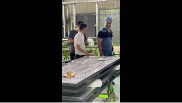 aluminum door foreign clients visiting