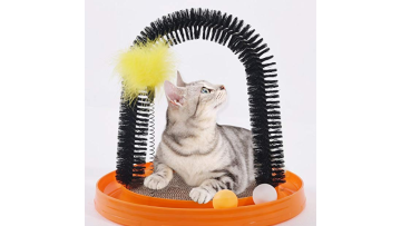 Cat  Scratcher Arch Toy Cat Swatter Toy With Ball Track Feather