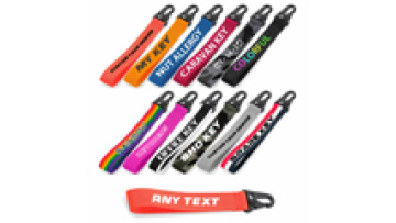 Custom Logo Woven Embroidered Short Lanyard Key Chain JDM Wristlet Keychain Car Racing Rally Wrist JDM Style Keychain1