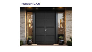 Rogenilan Aluminum front double entry door aluminum entry door exterior entry door1