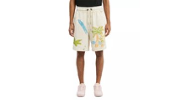 Street Wear Designer Mens Fleece Cotton Print Drawstring Sweat Shorts Men1