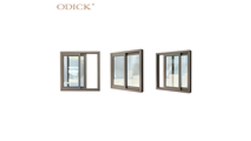 ODICK heat Insulation fire rated one hour black double glazed aluminum ALLOY sliding window for restaurant1