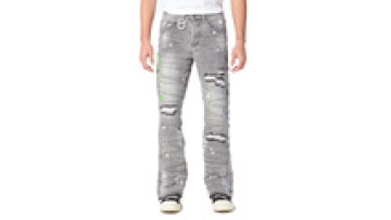 Wholesale Fashion Personality Trend Spray Paint Ripped Casual Jeans For Men1