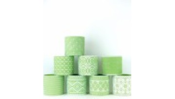 Ceramic Flower Pot Green Plant Pot Fleshy Flowerpot Desktop1