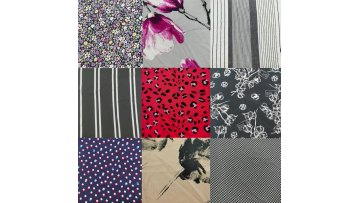 Stock 100% T chiffon printed fabric for dress and garmen1