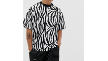 Zebra Print White Sublimated Adult T-Shirt Dye Sublimation Printing T Shirts 100% Polyester Quick Dry Fit Tee1