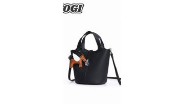 Bucket bag with pony charm