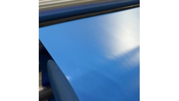 Livite 0.5mm blue PVC coated fabric used ininflatable boat canvas roof is in production.