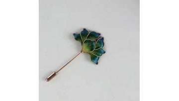 Handmade Thousand Li of Rivers and Mountains Silk Velvet Flower Brooch