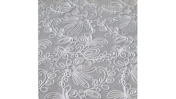 2020 hot sale poly mesh with tape embroidery fabric for dress skirt casual wear1