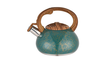 FH-583 0.5mm 430SS induction bottom green kettle