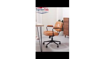 brown leather office furniture