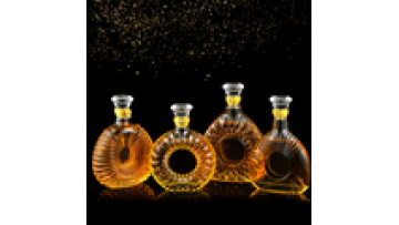 500ml Flat Round Fan Shaped Xo Brandy Glass Bottle Clear White Wave Surface Spirits Liquor Bottle for Whisky Wine1