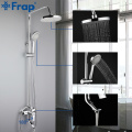 FRAP Sanitary Ware Suite bathroom shower faucet bath shower mixer sets taps rainfall shower head set waterfall bathtub faucet