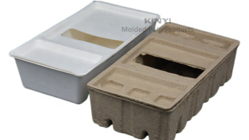 Accept custom order stackable biodegradable recyclable kraft paper molded pulp box1