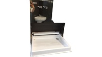 RVS Caravan Campers Acrylic Foldable Sink with Shower and Mirror - Y4411