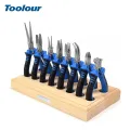 Toolour 8PC 4.5" Precision Pliers Set Mini Pliers Diagnoal Pliers Wire Cutting Long Nose Pliers Jewelry Making DIY Hand Tool Kit