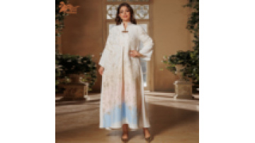 Arabic Temperament Elegant Long Dresses Jacquard Gradient Color  Moroccan Saudi Kaftan Abayas Robe 20241