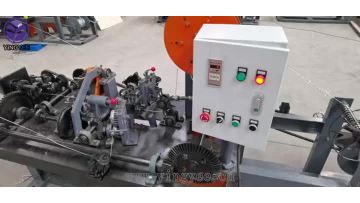 Twisting barbed wire making machine