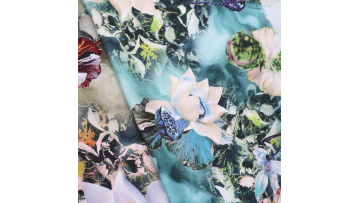 Shaoxing textile 100% rayon fabric somali bati dress printed satin fabric1