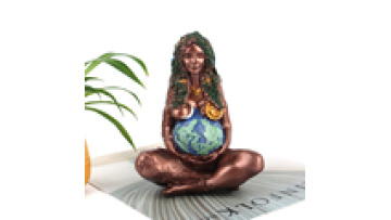 Wholesale Gemstone Resin Goddess Gaia Statue Mother Earth Meditation Mother Earth1