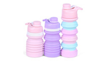 Custom Logo Hot Kids Silicone Drinking Bottle Collapsible Insulated Sports Water Bottle1