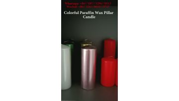 colorful pillar candles