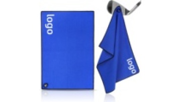 Custom Golf Towel with Carabiner Clip and Club Logo1