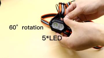 2022 Outdoor T6  LED Flashlight Night Run Warning Lights USB Charge Chest Lamp Hiking Camping Safety Tools Sport Running Lights1