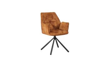 BR-24A13 Modern Swivel Chair Featuring Luxurious Velvet Upholstery