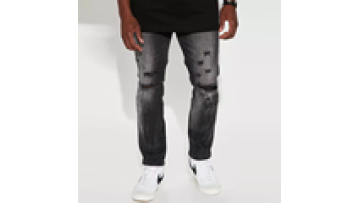 Designer Vintage Acid Wash Men Jeans Distressed Denim Pants High Quality1