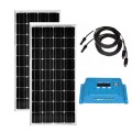 200 Watt RV Panel Kit Pannello Solare 12v 100w 2 Pcs Solar Charge Controller 12v/24v 10A Boat Battery Charger Motorhome Car