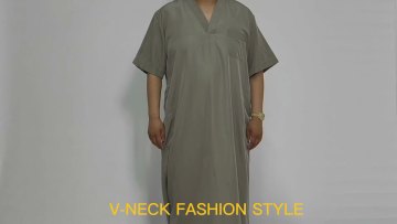 Islamic Man Clothing Moroccan Men Night-robe Abaya Caftan Jubba Man Thobe Sleeping Wear1