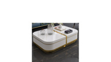 Oval Glass Tv Unit Gold And Marble Coffee Table1