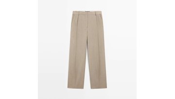 Women's  urban workplace commuting style wool pleated casual pants