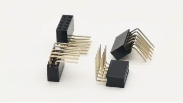 2.54mm Pitch Female Header Connector Dual Row Right Angle Y-Type H8.5mm 2*5P