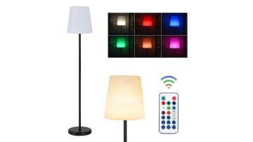 Solar-LED-Modern-Floor-Lamp-Waterproof-Performance-Test