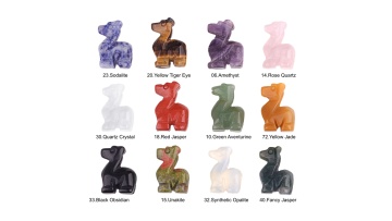 Handmade Craved 1.0Inch Fawn & Deerlet  Animal Ornament SP1956-1 (1)