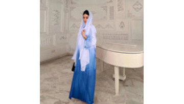 Abaya Dubai Turkey Gradient Color Long Sleeve 2023 Simple Modest Kaftan Islamic Clothing Traditional Muslim Clothing1